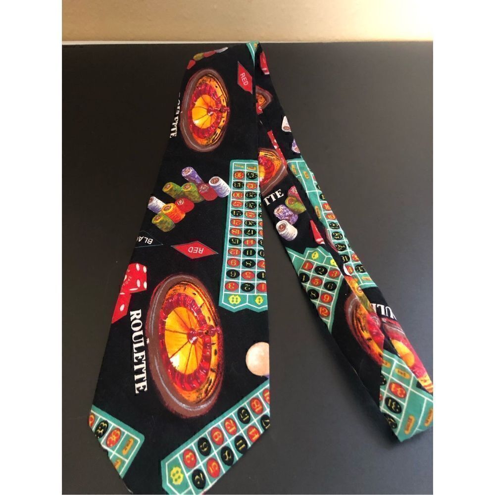 Custum Made By Carole Thompson Casino Gambling Necktie